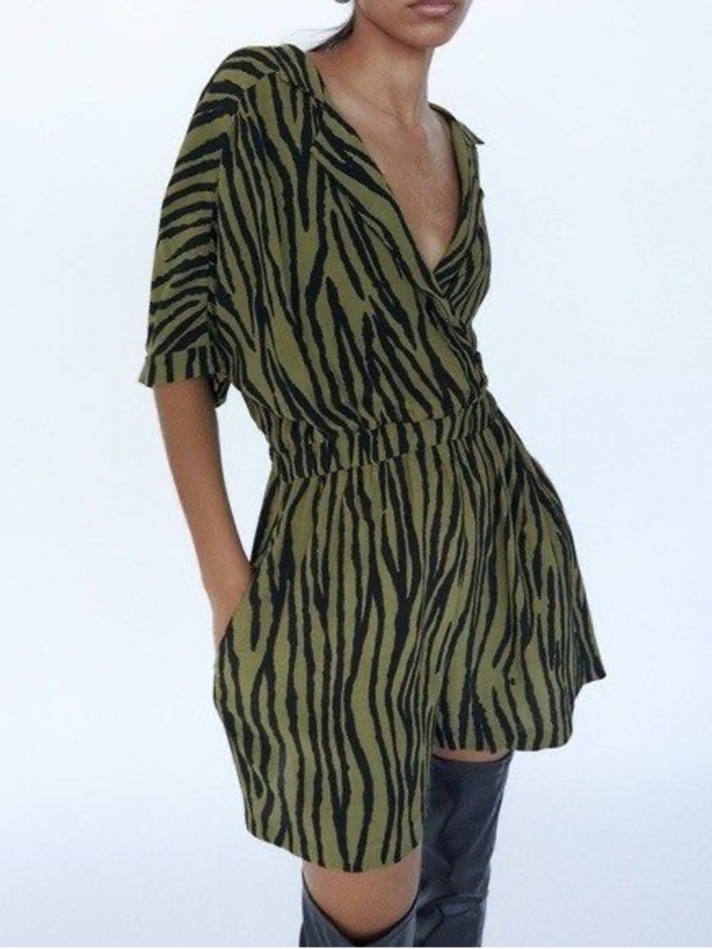 Zara zebra romper